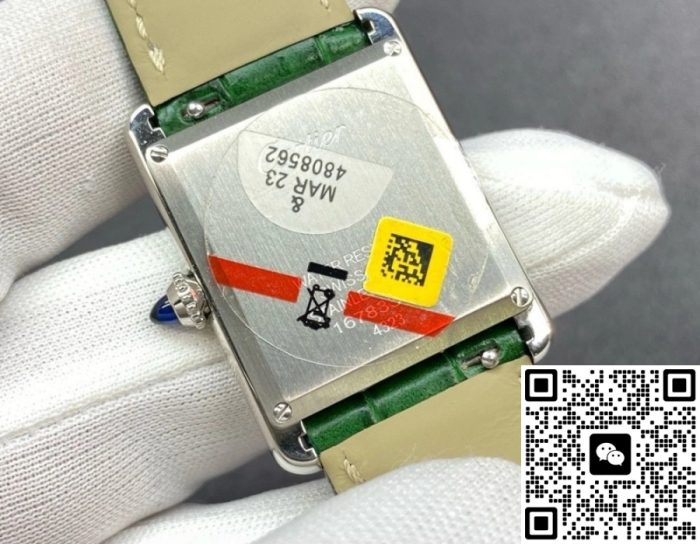 Replica Cartier Tank WSTA0056 F1 Factory Green Dial - Image 9
