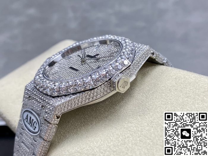 Replica Audemars Piguet Royal Oak 15400ST.012 AMG Factory Diamond strap - Image 10