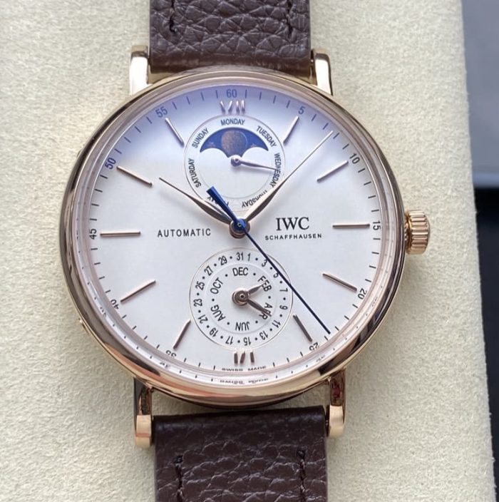 Replica IWC Portofino IW359002 GR Factory Calfskin leather strap - Image 1