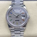 Replica Rolex Day-Date m128349rbr-0012 8+ Factory Pave diamonds
