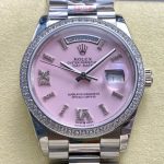 Replica Rolex Day-Date M128349RBR-0008 8+ factory Pink dial
