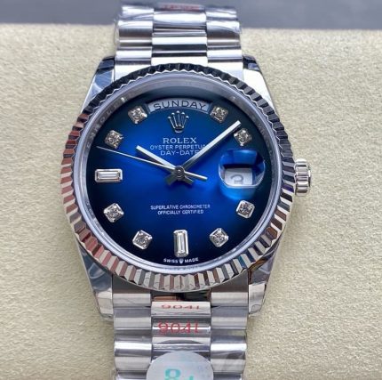 Replica Rolex Day-Date m128239-0023 8+ Factory Silver strap