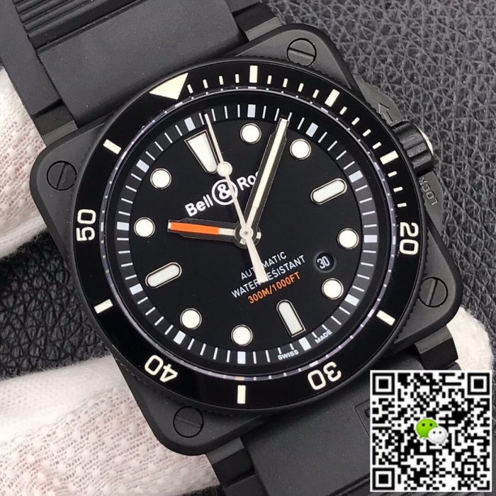 Replica Bell & Ross BR0392-D-BL-CE/SRB Black Strap - Image 5