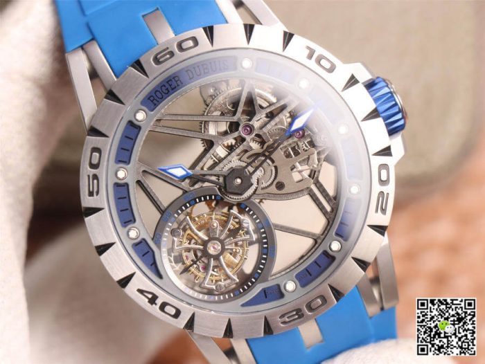 Replica Roger Dubuis Excalibur Spidr RDDBEX0479 JB Factory Blue Strap - Image 5