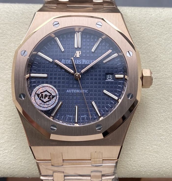 Replica Audemars Piguet Royal Oak 15400OR.OO.1220OR.03 APS Factory Gold Strap - Image 1