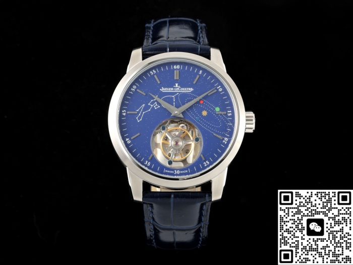 Replica Jaeger LeCoultre Master Control 16634E1 RMS Factory Tourbillon Blue strap - Image 2