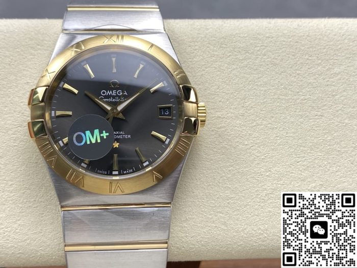 Replica Omega Constellation 123.20.38.21.06.001 OM Factory Warm grey dial - Image 2