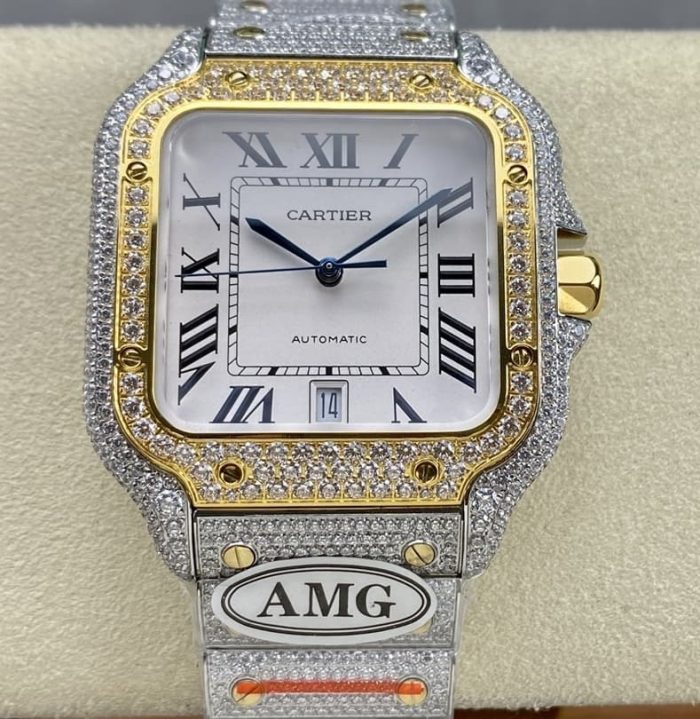 Replica Cartier Santos W2SA0050 AMG Factory White dial - Image 1