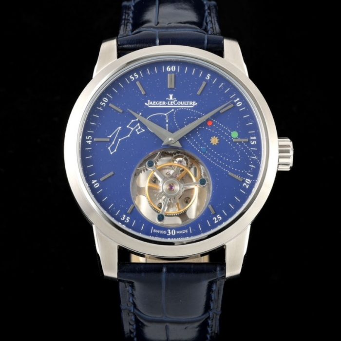 Replica Jaeger LeCoultre Master Control 16634E1 RMS Factory Tourbillon Blue strap - Image 1