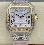 Replica Cartier Santos W2SA0050 AMG Factory White dial - Image 11