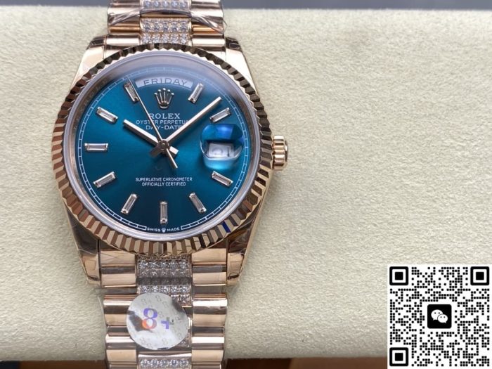 Replica Rolex Day-Date m128235-0086 8+ Factory Blue Dial - Image 2