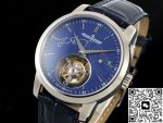 Replica Jaeger LeCoultre Master Control 16634E1 RMS Factory Tourbillon Blue strap - Image 3