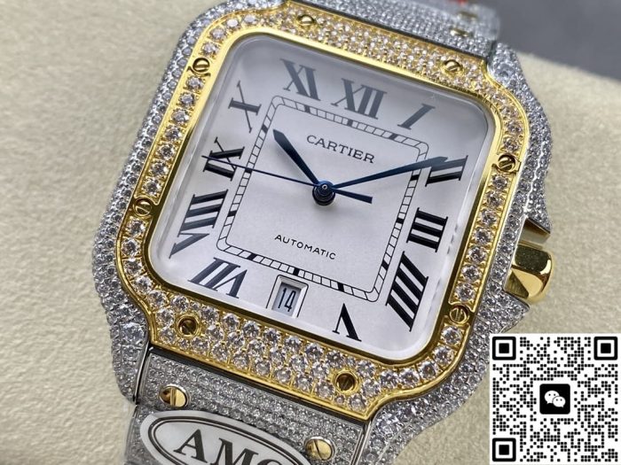 Replica Cartier Santos W2SA0050 AMG Factory White dial - Image 4
