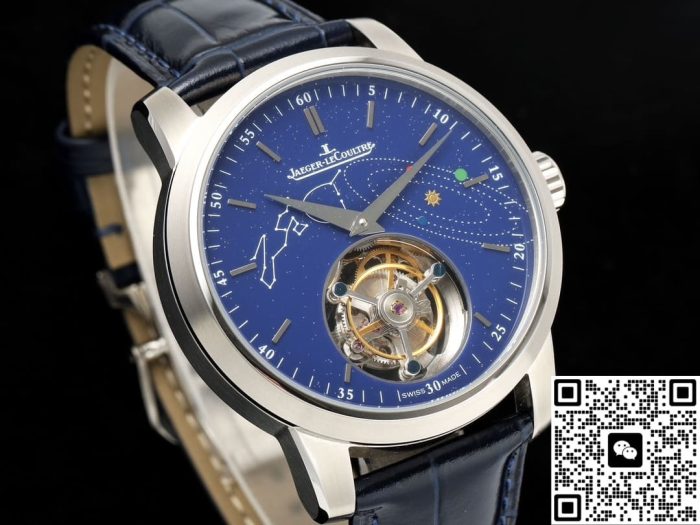 Replica Jaeger LeCoultre Master Control 16634E1 RMS Factory Tourbillon Blue strap - Image 7