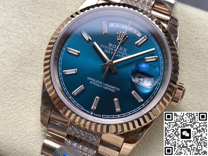 Replica Rolex Day-Date m128235-0086 8+ Factory Blue Dial - Image 4
