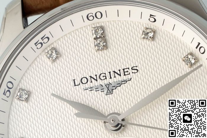 Replica Longines Master Collection L2.409.4.87.4 AF Factory Diamond hour markers - Image 4