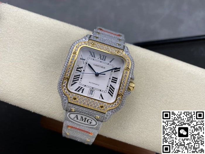 Replica Cartier Santos W2SA0050 AMG Factory White dial - Image 6