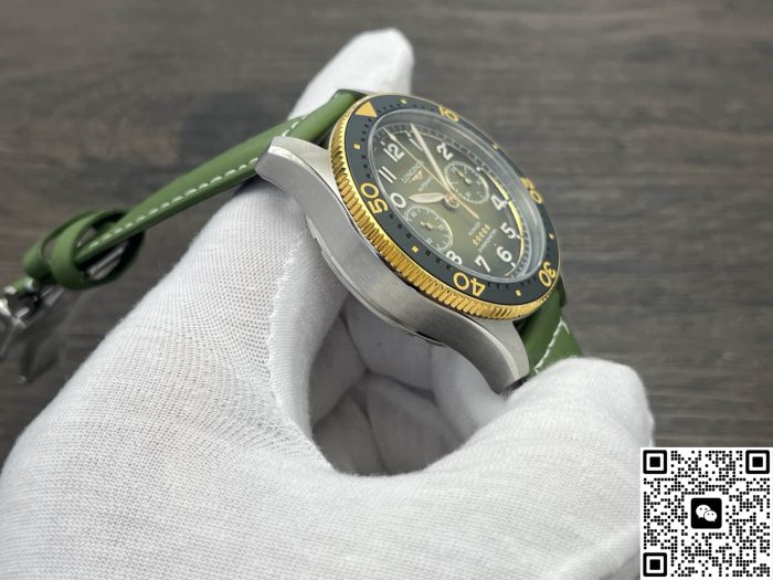 Replica Longines Spirit L3.821.5.53.2 LG Factory Green strap - Image 6