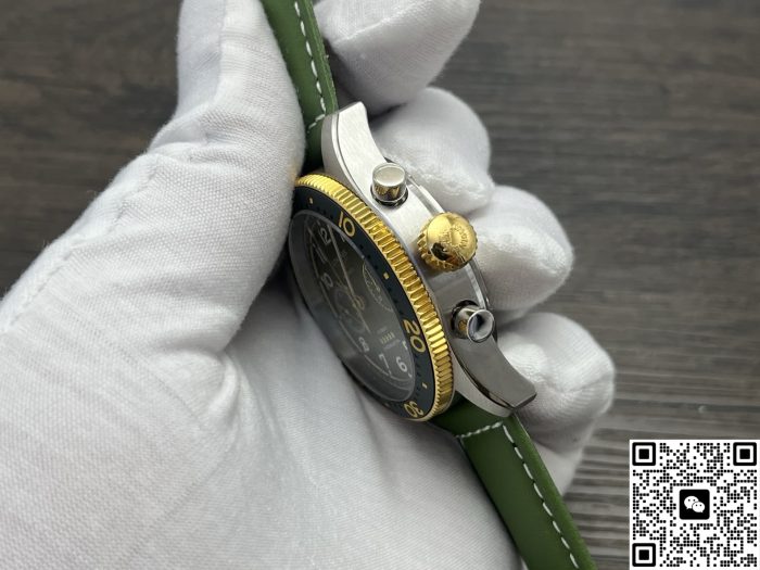 Replica Longines Spirit L3.821.5.53.2 LG Factory Green strap - Image 7