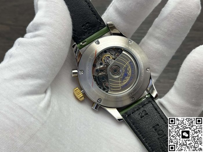 Replica Longines Spirit L3.821.5.53.2 LG Factory Green strap - Image 9