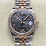 Replica Rolex Datejust m278381rbr-0030 AR Factory Rhodium white dial