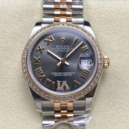 Replica Rolex Datejust m278381rbr-0030 AR Factory Rhodium white dial