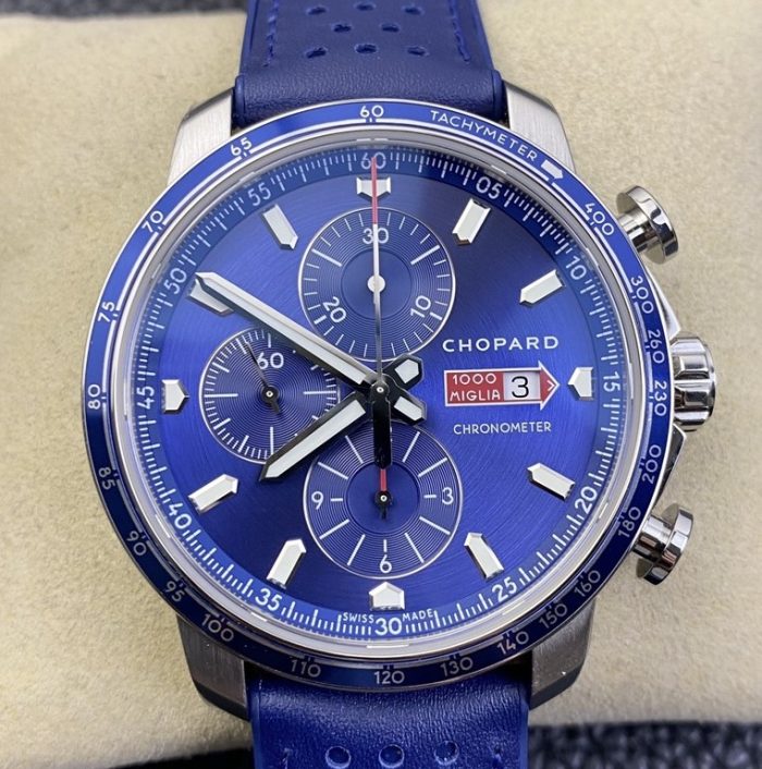 Replica Chopard MILLE MIGLIA 168571-3007 V7 Factory Calfskin leather strap - Image 1