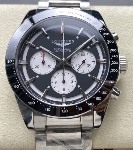 Replica Longines Sports L3.835.4.52.6 Black Panda Dial