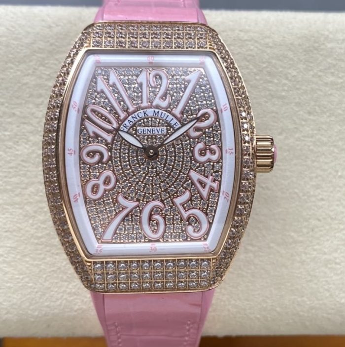 Replica Franck Muller LADIES’ COLLECTION V 32 SC AT FO D CD ABF Factory pink - Image 1