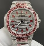 Replica Patek Philippe Nautilus 7118-1452G-001 GR factory full diamond dial