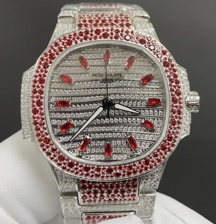 Replica Patek Philippe Nautilus 7118-1452G-001 GR factory full diamond dial