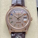 Replica Rolex Day-Date 128155RBR 8+ Factory Big calendar - Image 11