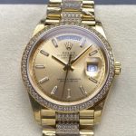 Replica Rolex Day-Date m128348rbr-0081 8+ Factory Diamond bezel - Image 13