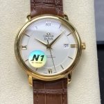Replica Omega De Ville 424.53.40.20.02.002 N1 Factory Alligator leather strap - Image 11