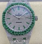 Replica Audemars Piguet Royal Oak 15400ST.013 AMG Factory Green bezel - Image 11