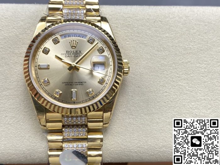 Replica Rolex Day-Date m128238-0026 8+ Factory Outer bezel triangular grooves - Image 2
