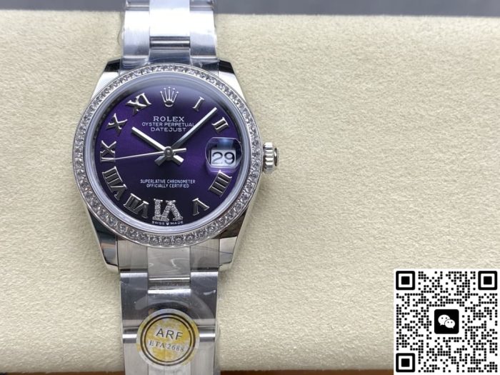 Replica Rolex Datejust m278384rbr-0029 AR Factory Eggplant purple dial - Image 2