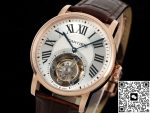 Replica Cartier Ronde De W1556219 RMS Factory Tourbillon Brown strap - Image 3