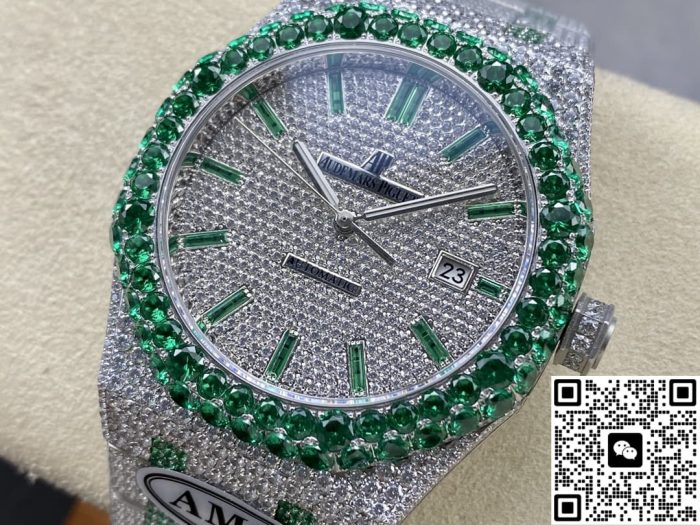 Replica Audemars Piguet Royal Oak 15400ST.013 AMG Factory Green bezel - Image 6
