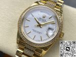 Replica Rolex Day-Date m128348rbr-0048 8+ Factory Diamond bezel - Image 4