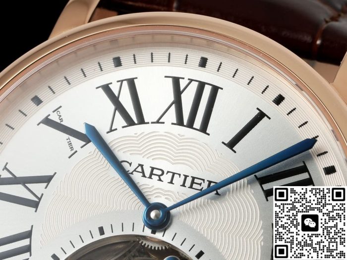 Replica Cartier Ronde De W1556219 RMS Factory Tourbillon Brown strap - Image 5