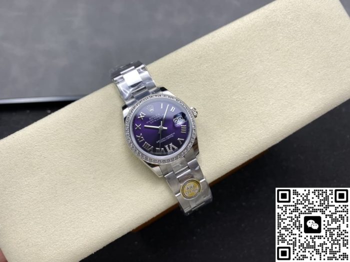 Replica Rolex Datejust m278384rbr-0029 AR Factory Eggplant purple dial - Image 5