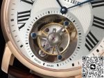 Replica Cartier Ronde De W1556219 RMS Factory Tourbillon Brown strap - Image 4