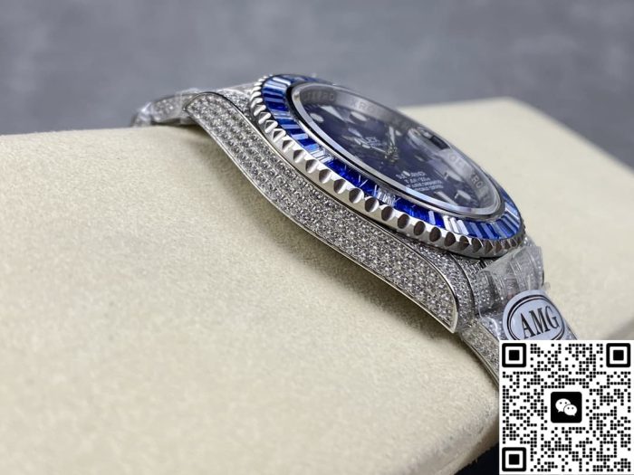 Replica Rolex Greenwich II 116759 SAru-78211 AMG Factory Blue Dial - Image 9