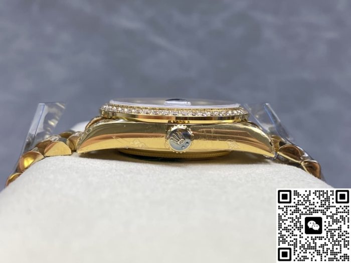 Replica Rolex Day-Date m128348rbr-0048 8+ Factory Diamond bezel - Image 7
