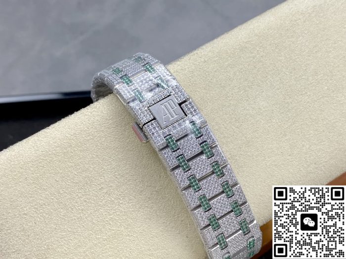 Replica Audemars Piguet Royal Oak 15400ST.013 AMG Factory Green bezel - Image 10