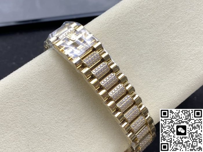Replica Rolex Day-Date m128348rbr-0048 8+ Factory Diamond bezel - Image 9