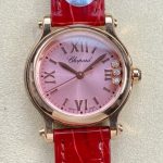 Replica Chopard HAPPY SPORT 278590-3012 YF Factory Pink dial