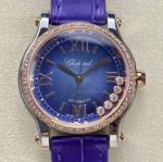 Replica Chopard HAPPY SPORT 278578-6004 YF Factory Alligator leather strap - Image 11