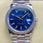 Replica Rolex Day-Date m128349rbr-0051 8+ factory Bright blue dial